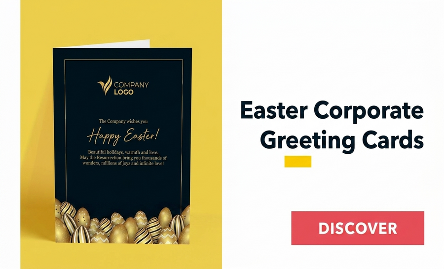 Tarjetas de felicitación y tarjetas corporativas de Pascua