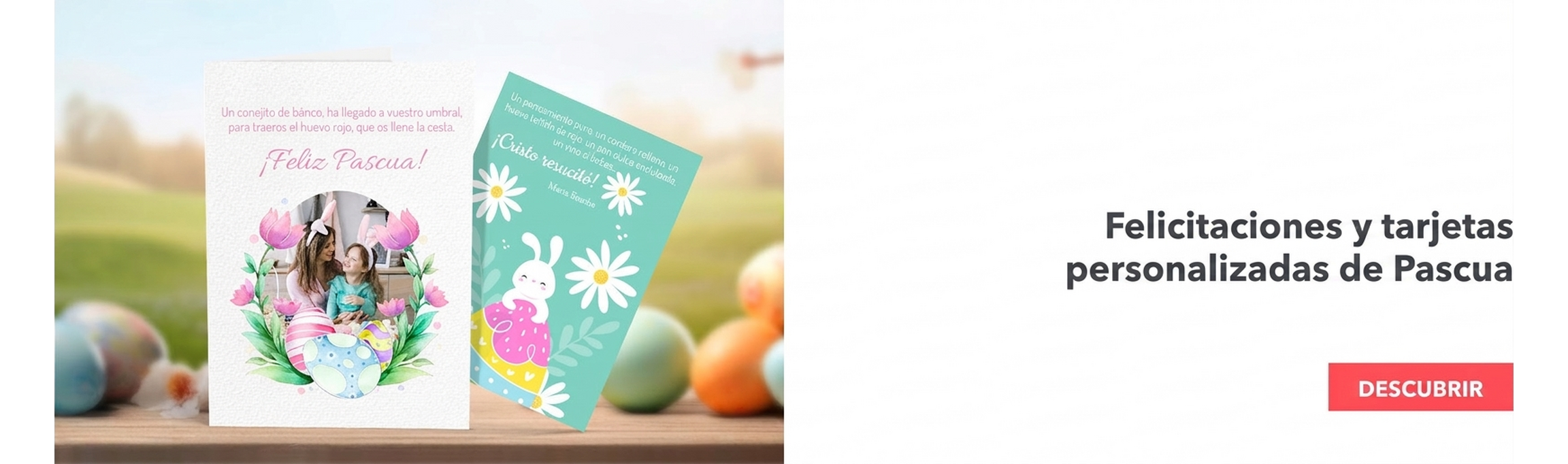 Tarjetas de felicitación y tarjetas personalizadas para Pascua