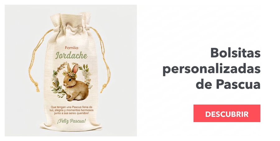 Bolsitas personalizadas para botellas de vino de Pascua