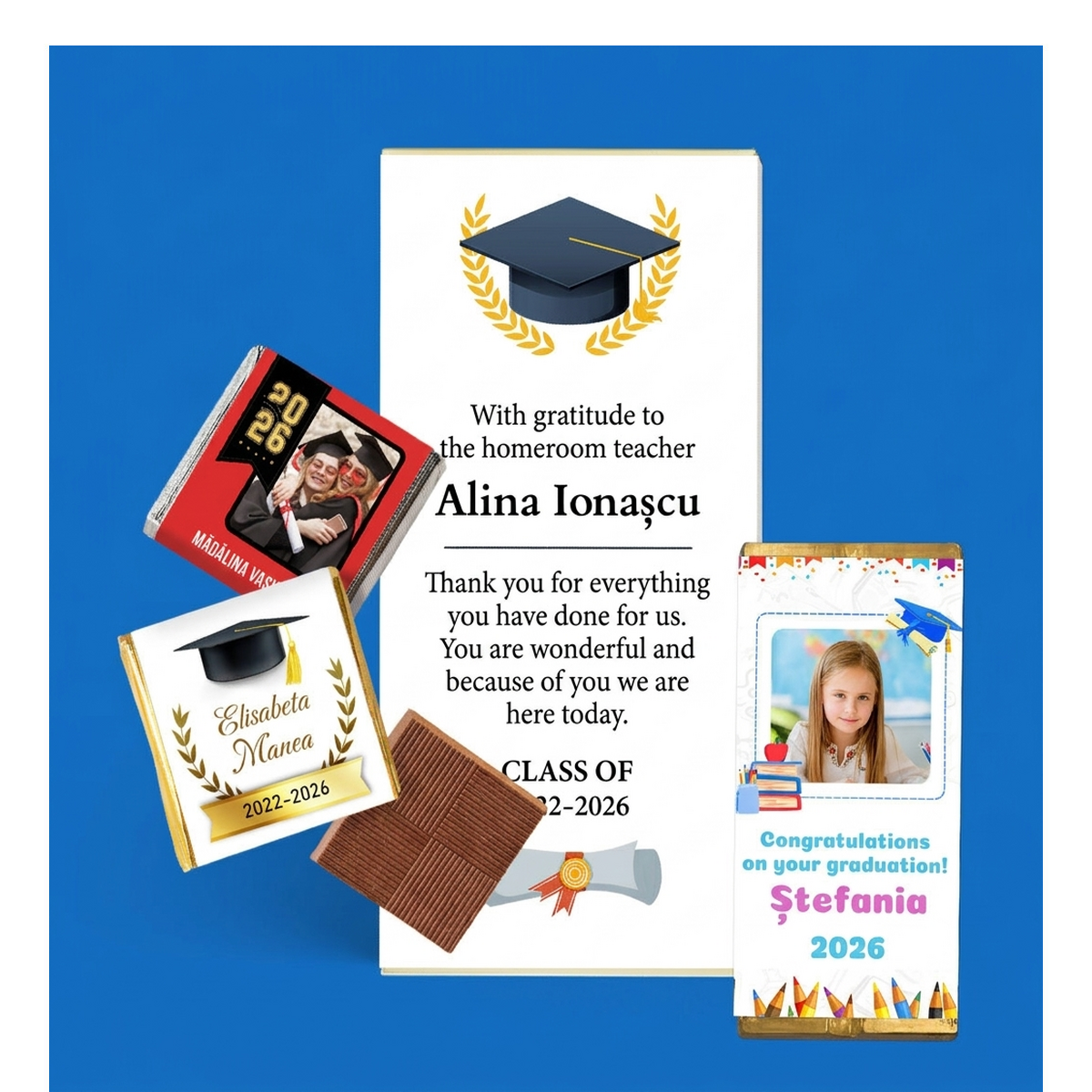 Dulces personalizados para la graduación
