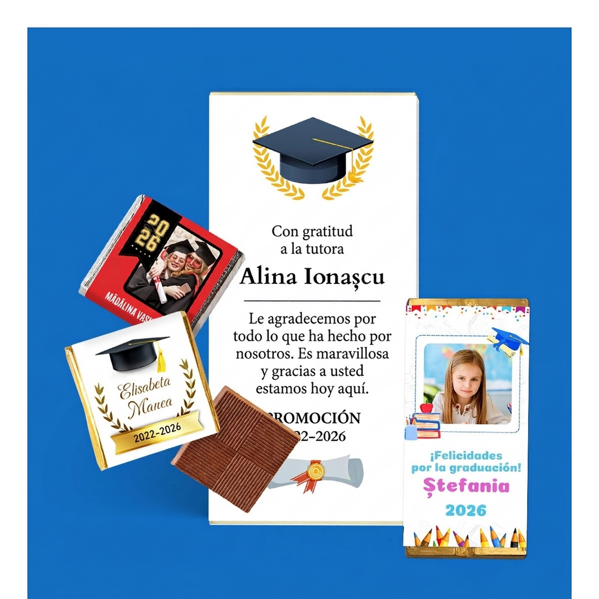 Dulces personalizados para la graduación