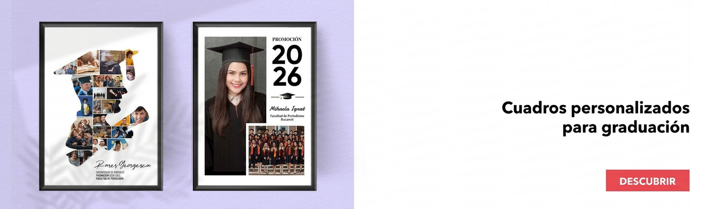 Cuadros y pósters personalizados para la graduación