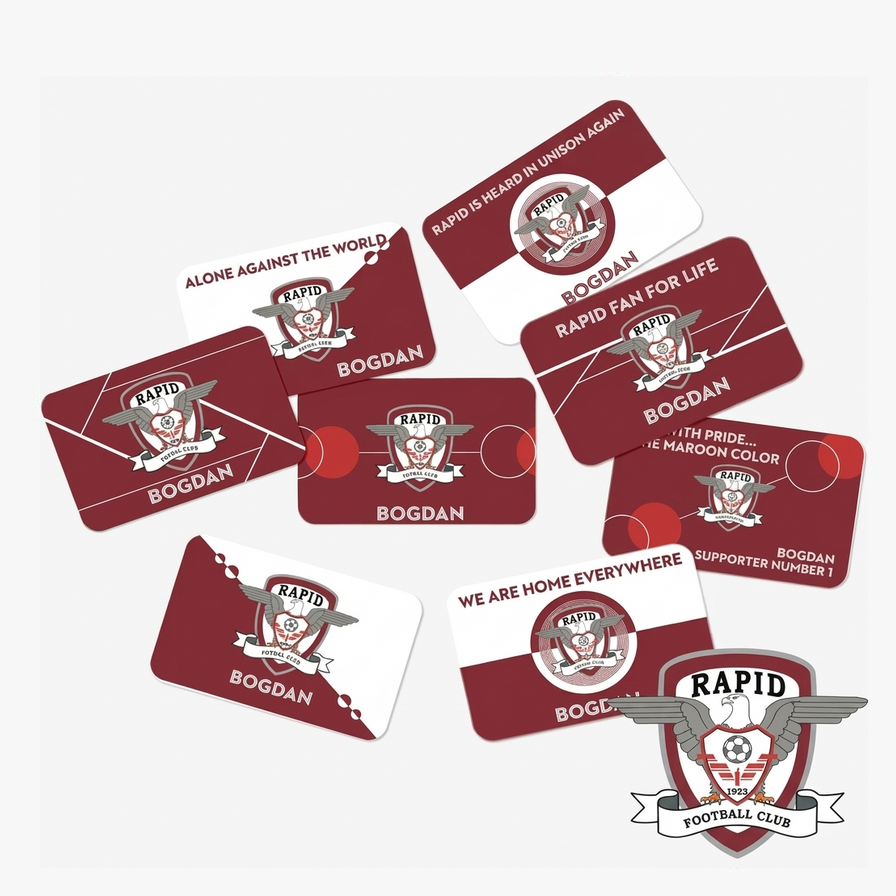 Pegatinas y etiquetas autoadhesivas personalizadas con licencia oficial - FC Rapid 1923