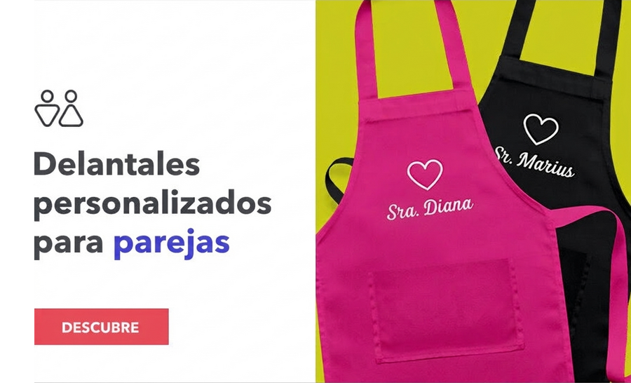 Delantales personalizados para parejas