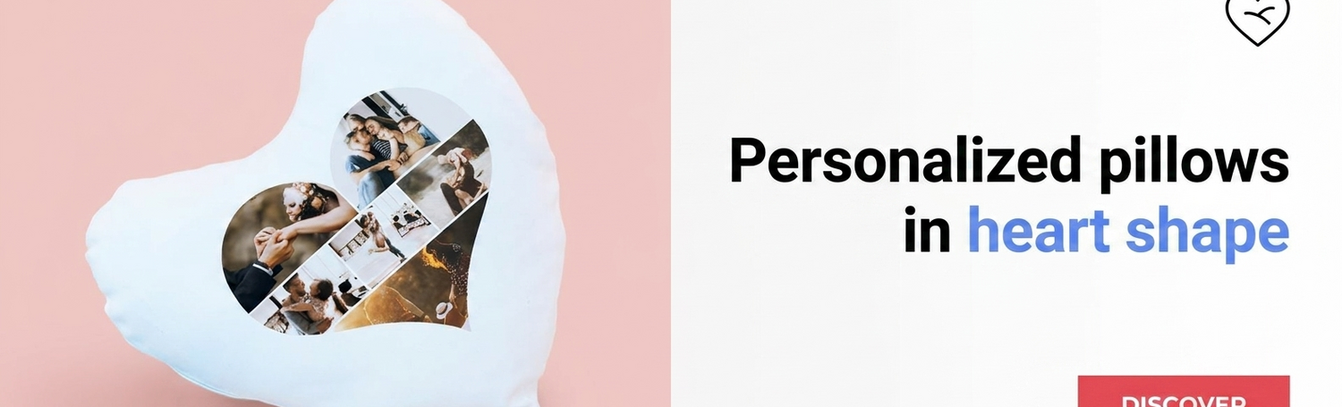 Cojines personalizados con forma de corazón