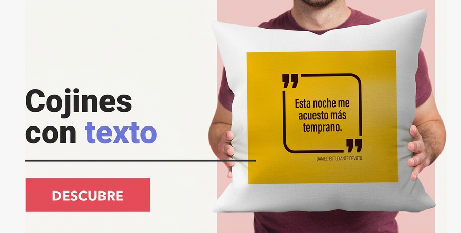 Cojines personalizados con texto