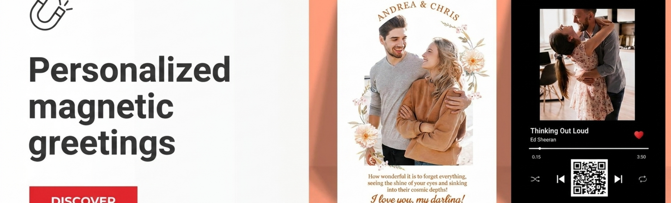 Tarjetas de felicitación magnéticas personalizadas