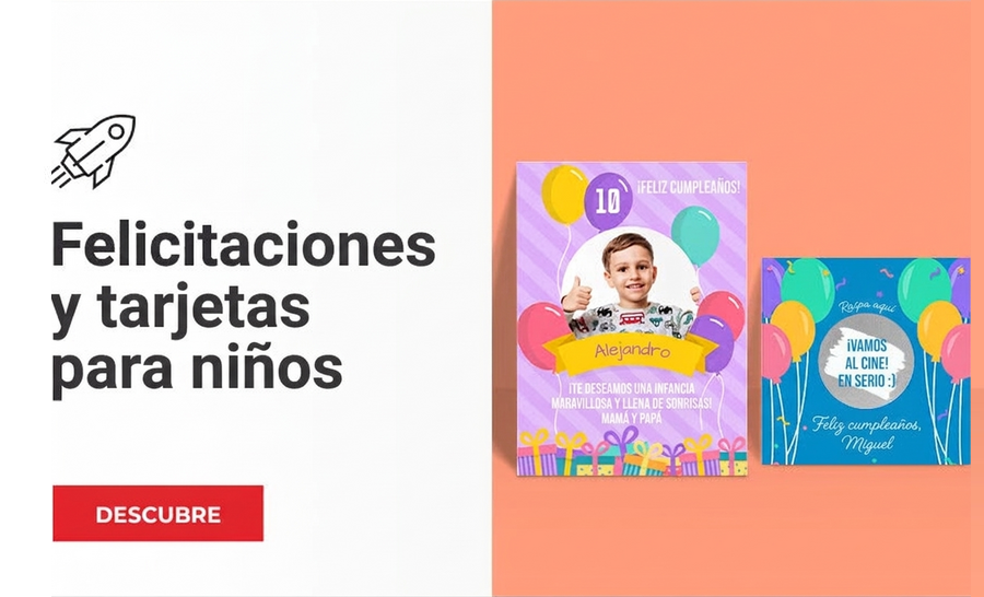 Tarjetas de felicitación para niños