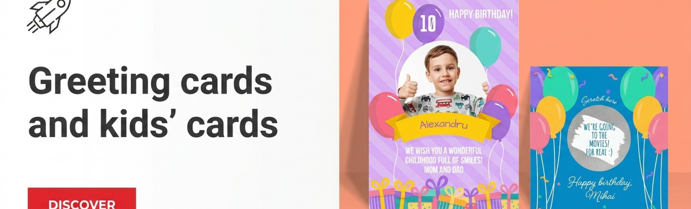 Tarjetas de felicitación para niños