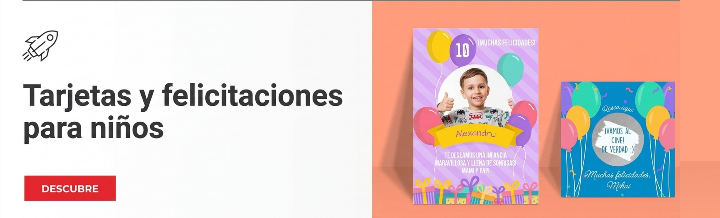 Tarjetas de felicitación para niños