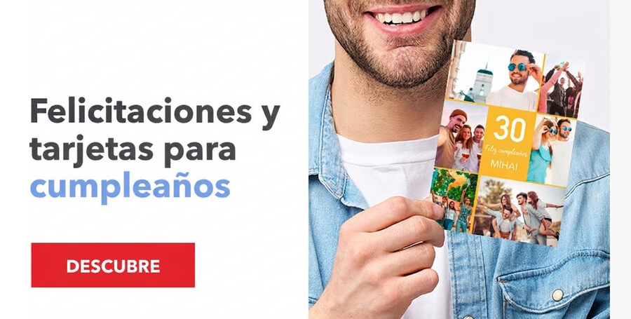 Tarjetas de felicitación personalizadas para cumpleaños