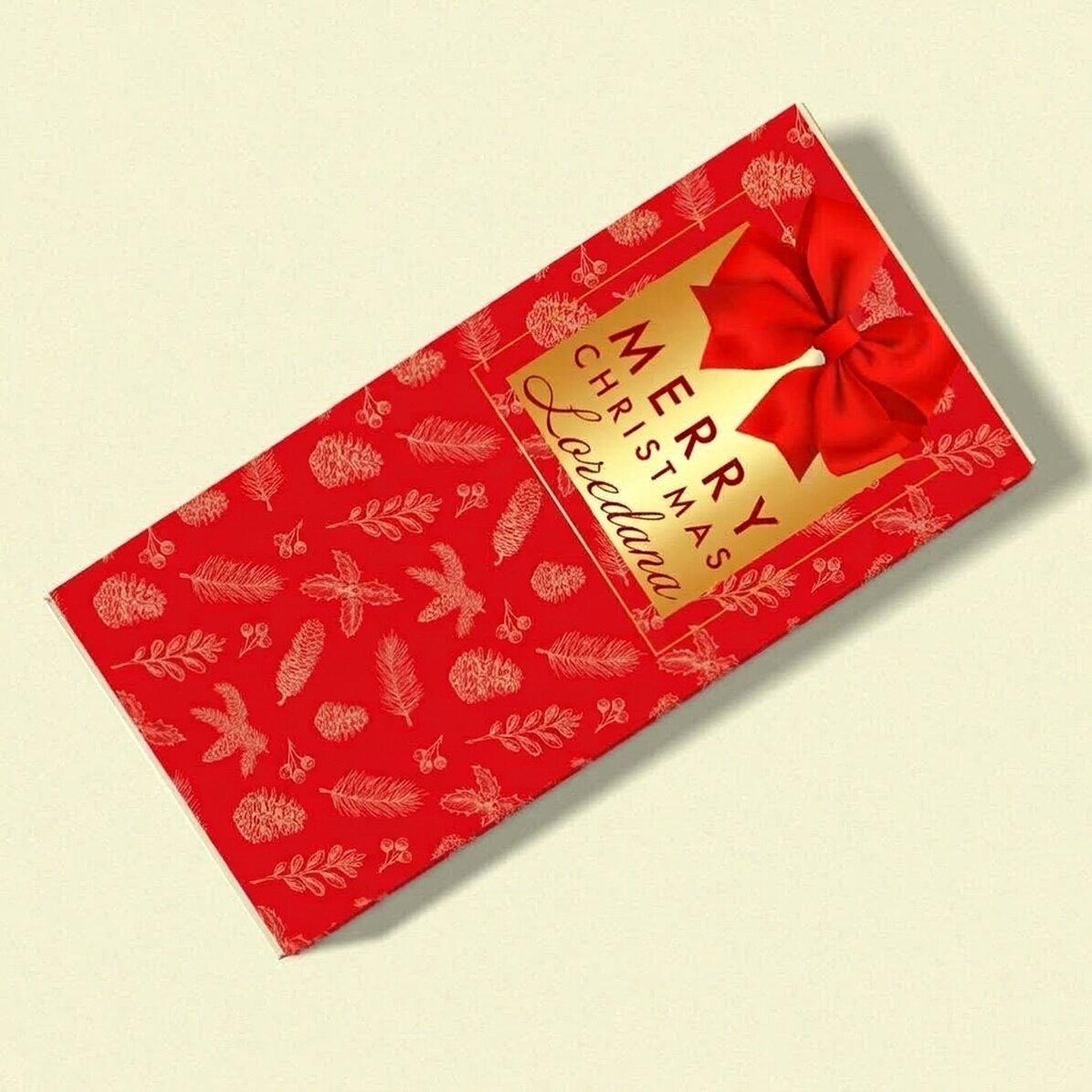 Chocolate personalizado con nombre y mensaje - Glamorous Christmas