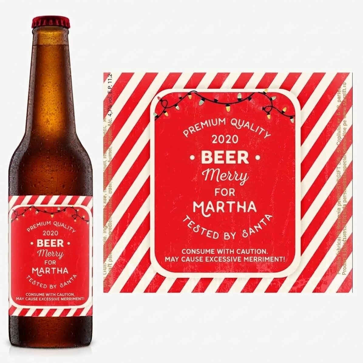 Cerveza personalizada con texto - Cerveza alegre