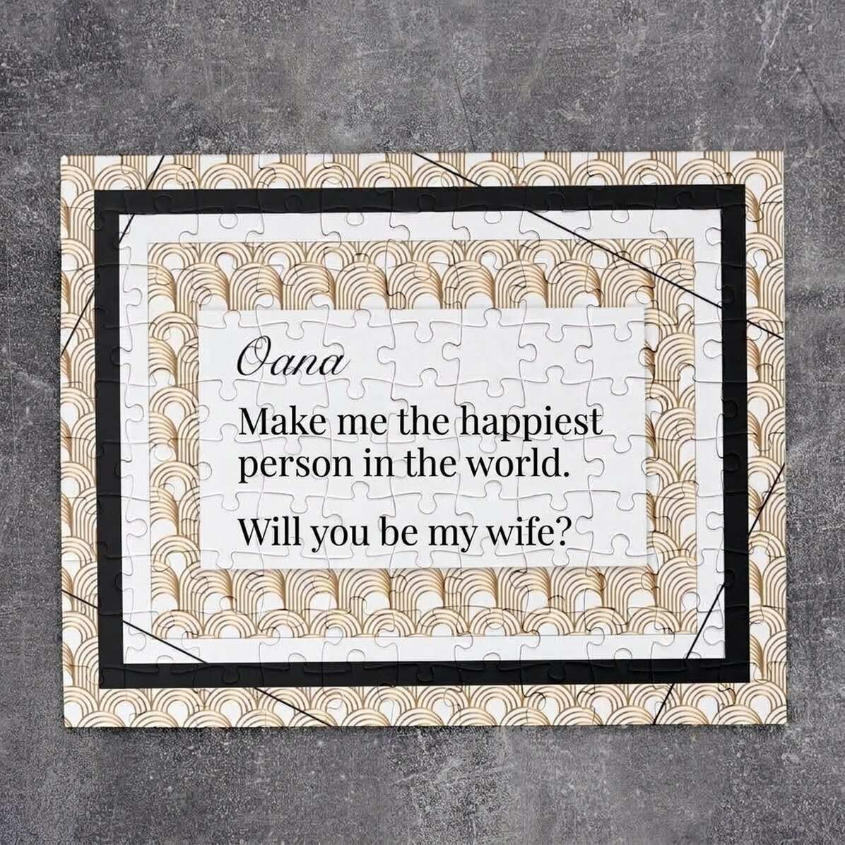 Rompecabezas personalizado con texto, 24 x 19 cm - Mensaje oculto