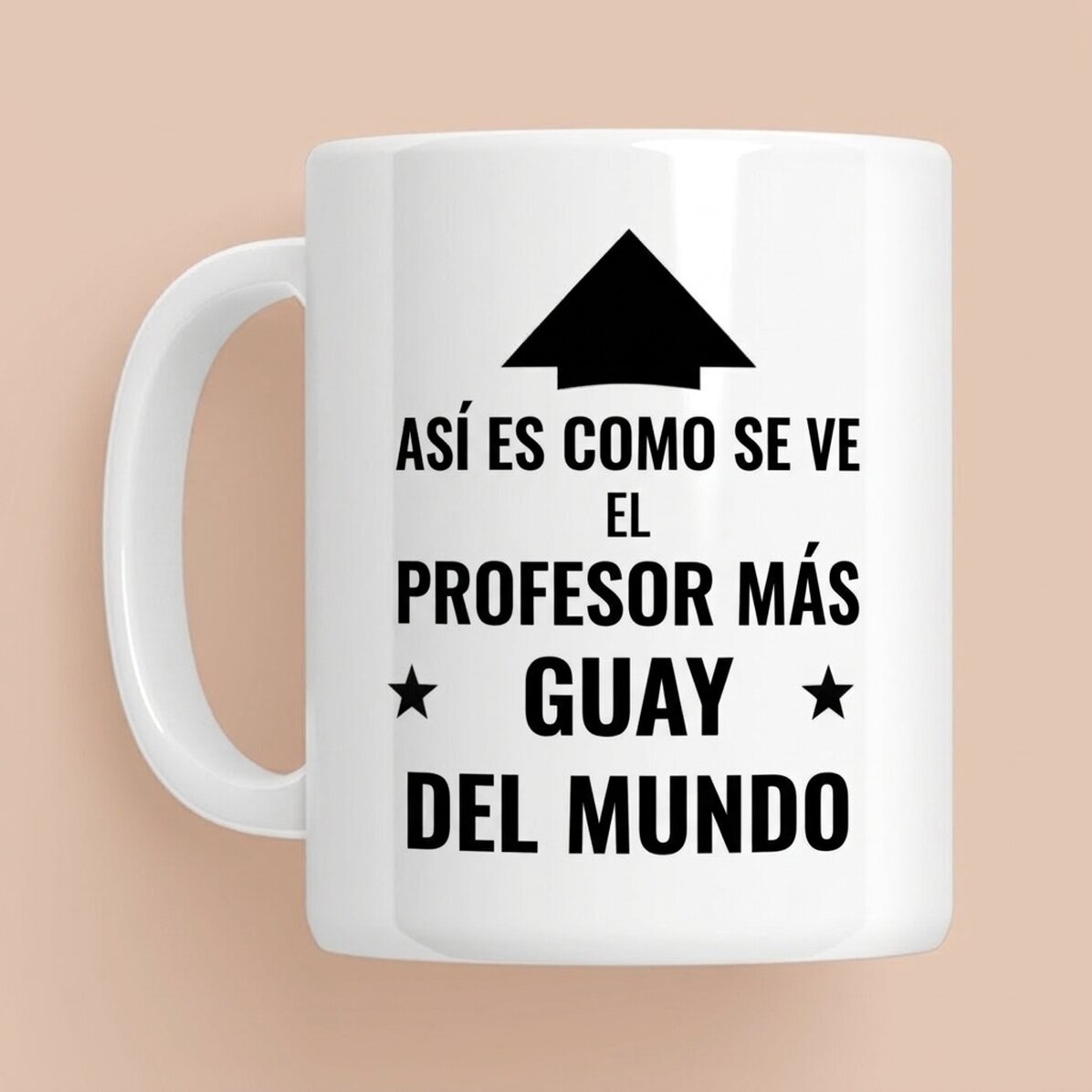 Así es como queda la taza personalizada