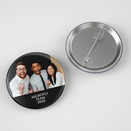 Insignia personalizada con foto y texto