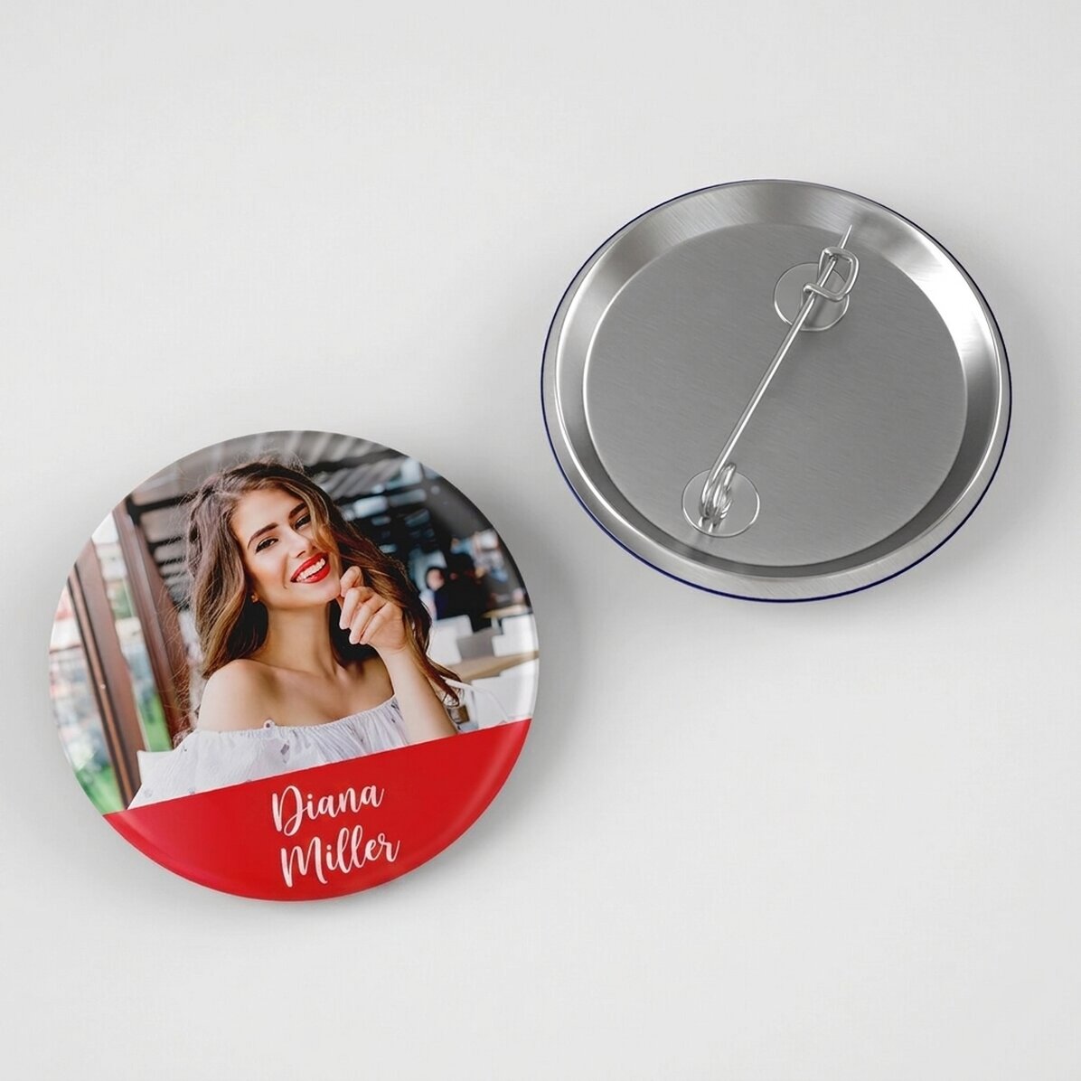 Insignia personalizada con foto y texto - You