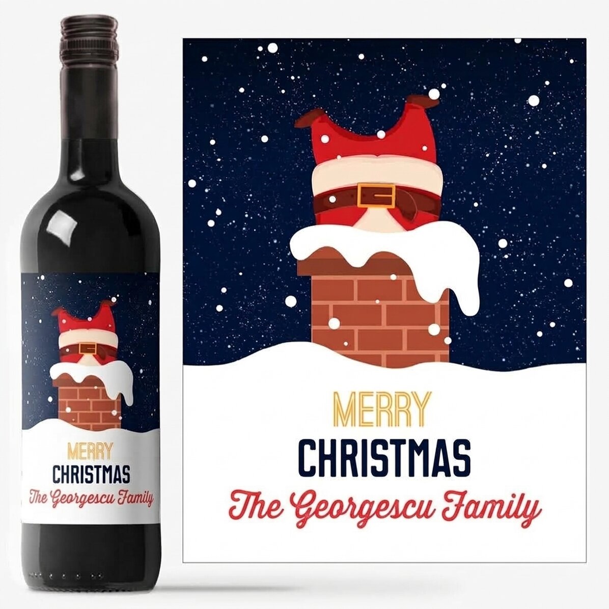 Vino personalizado con texto: «¡Salud!»