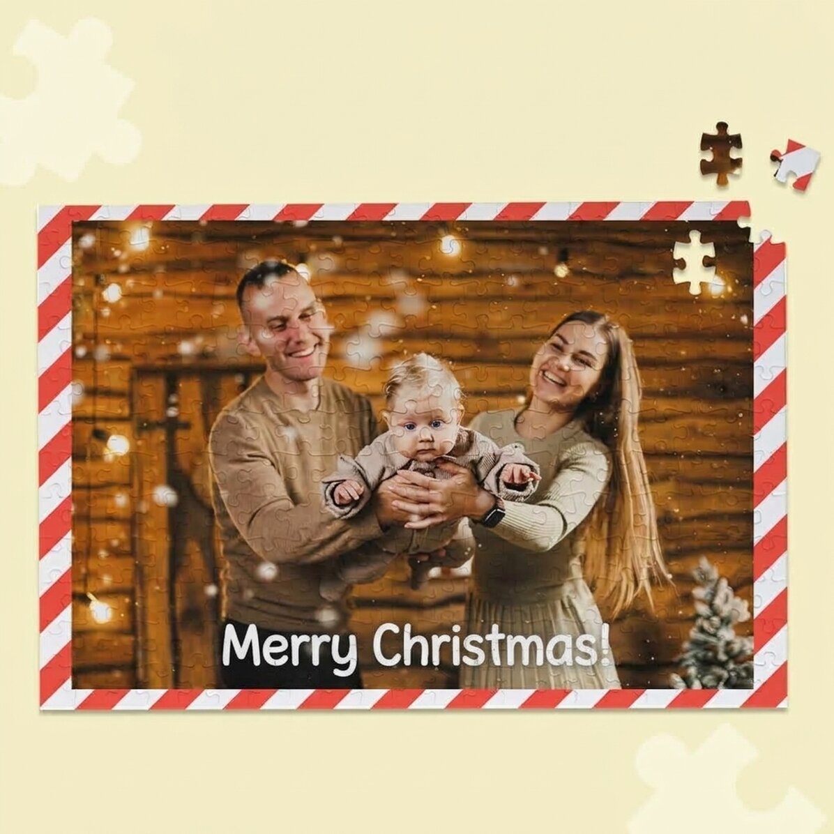 Rompecabezas personalizado con una foto de 40 x 28,5 cm - Feliz Navidad