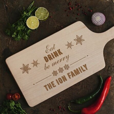 Personalised chopping board - Eat, drink, be merry