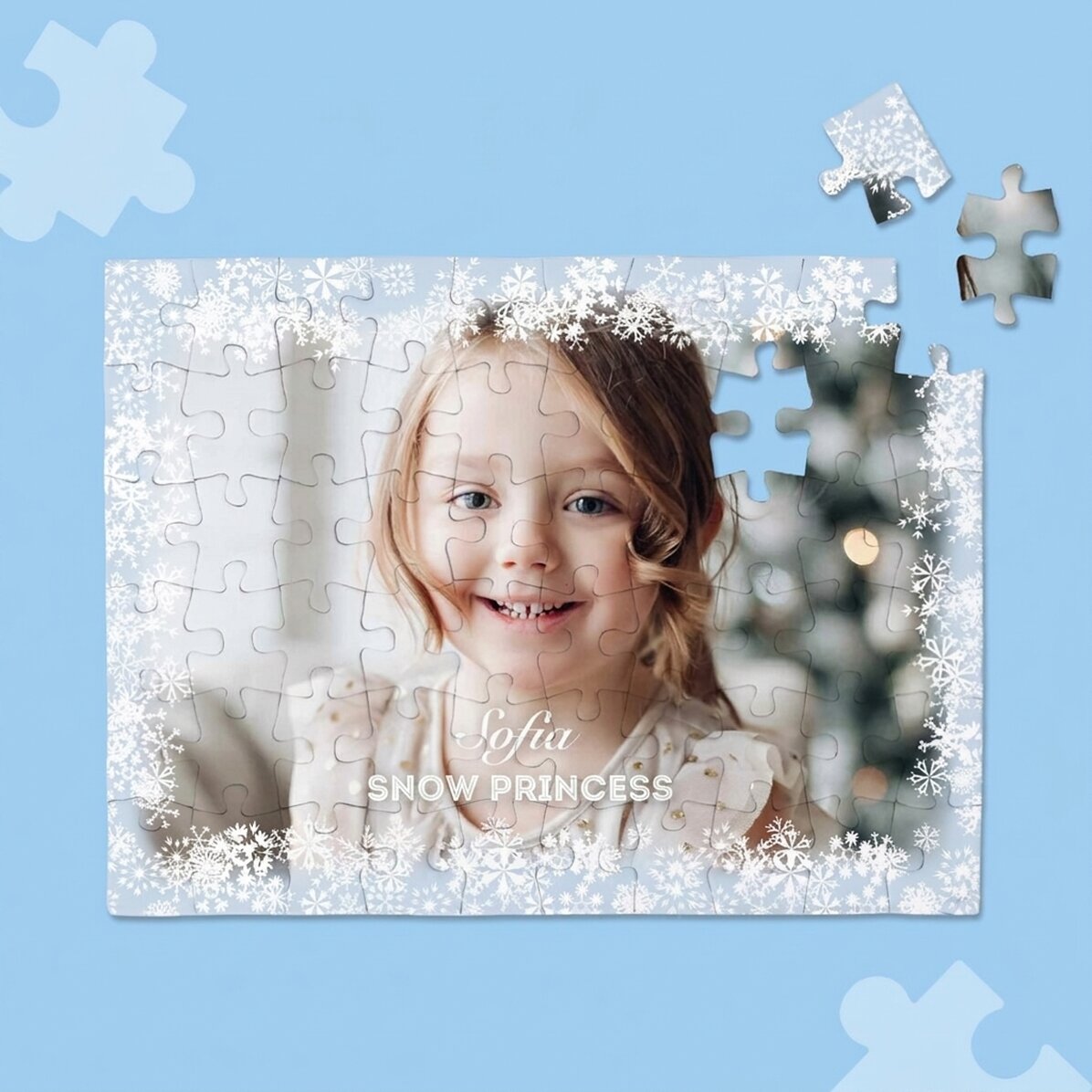 Rompecabezas personalizado con una foto y un texto, 20 x 15 cm - Winter