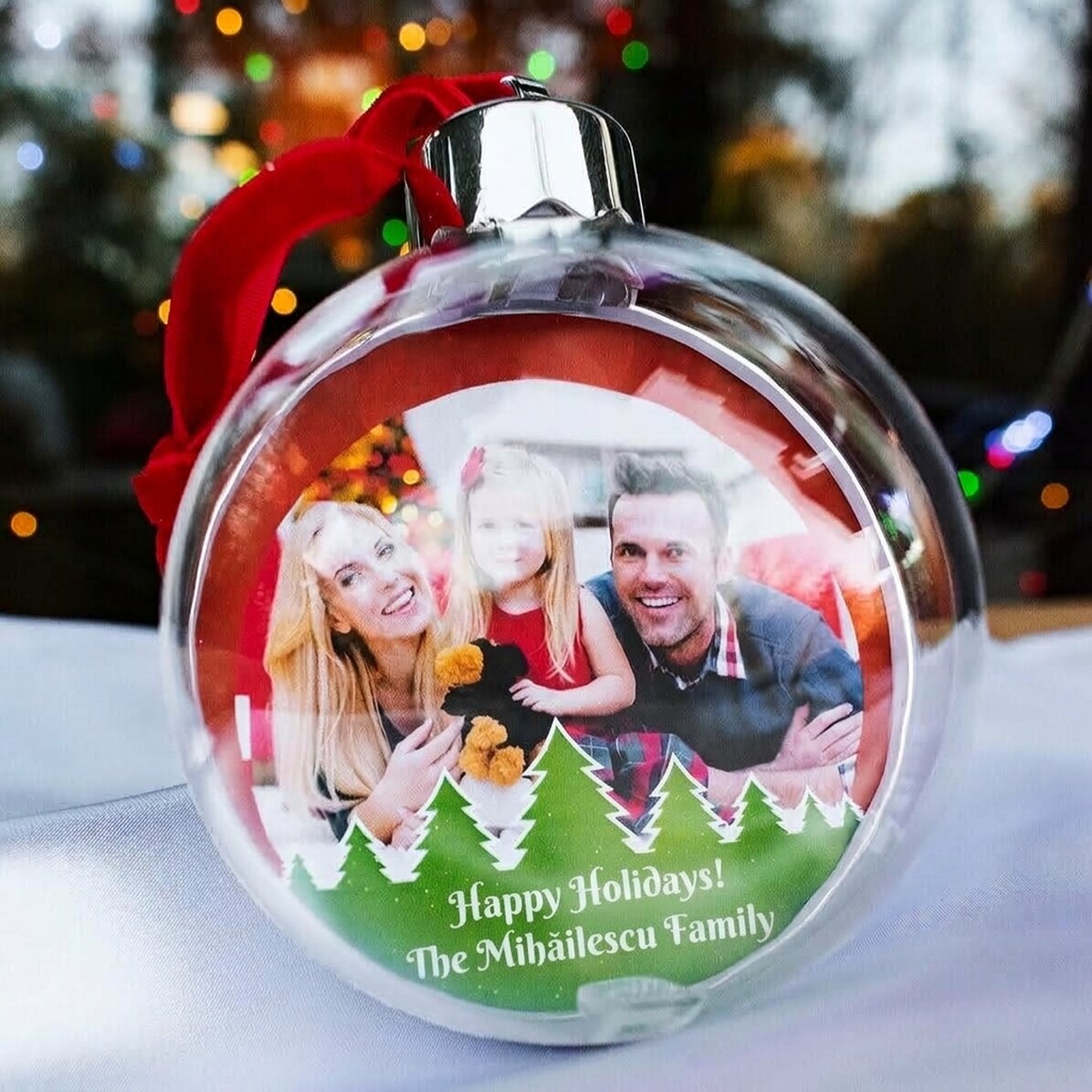 Bola de Navidad personalizada con foto y texto - Braduti