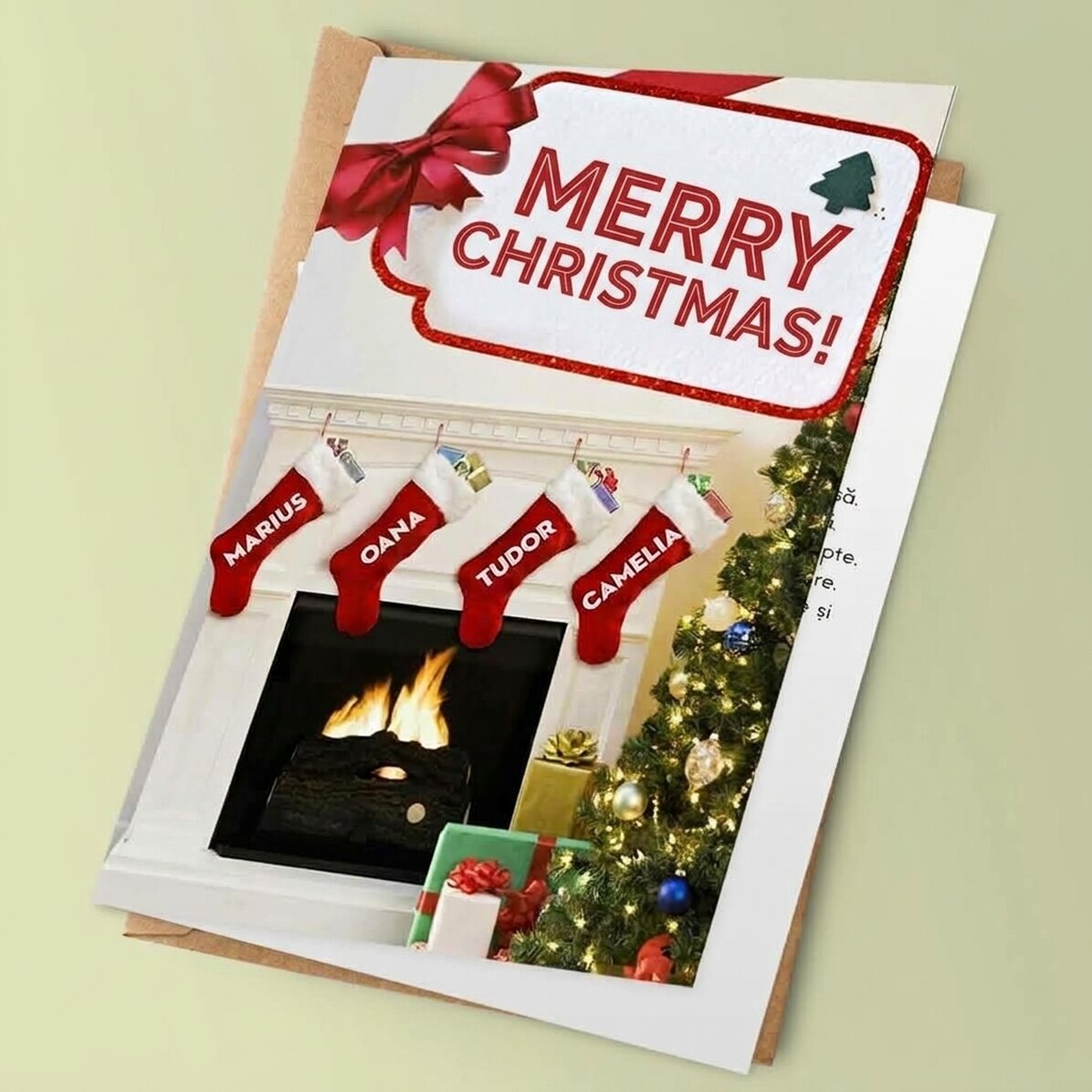 Tarjeta de Navidad personalizada - Nuestra familia