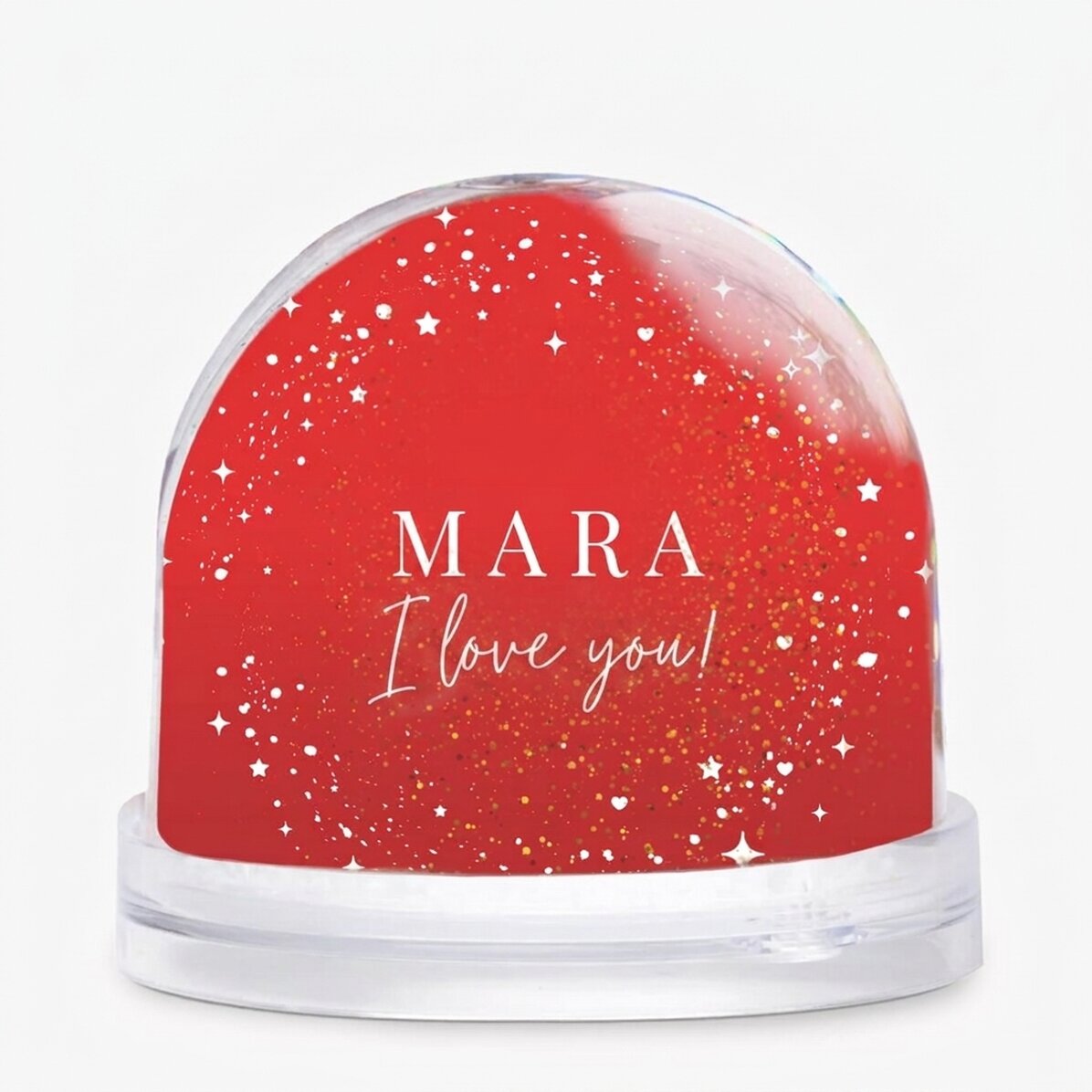 Globo de escritorio personalizado con foto y texto: «¡Te quiero!»