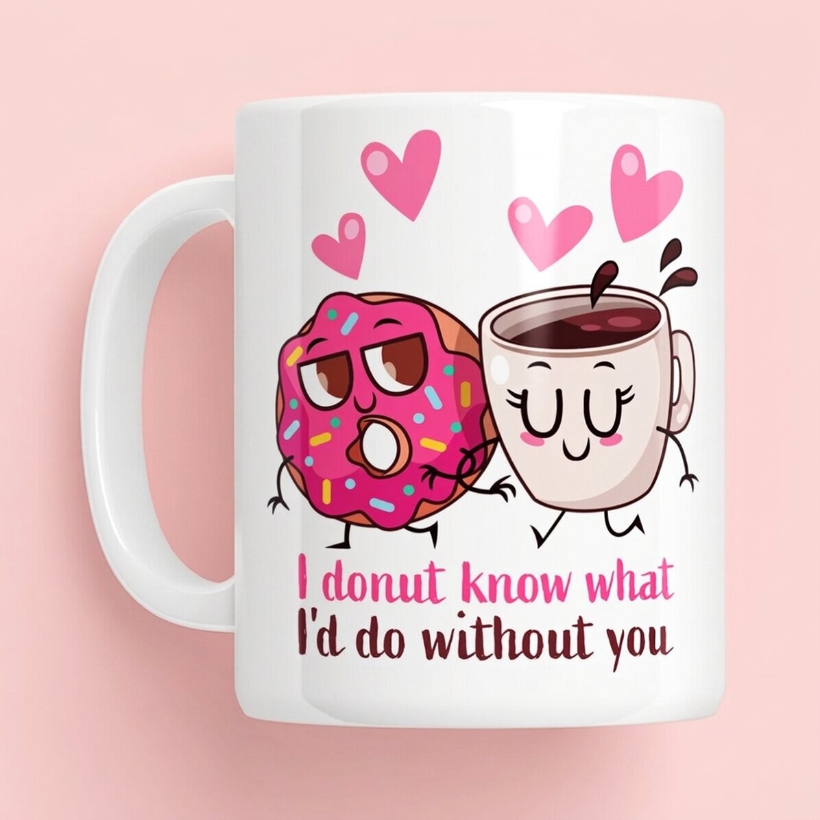 Taza personalizada con nombre - Doughnut Love