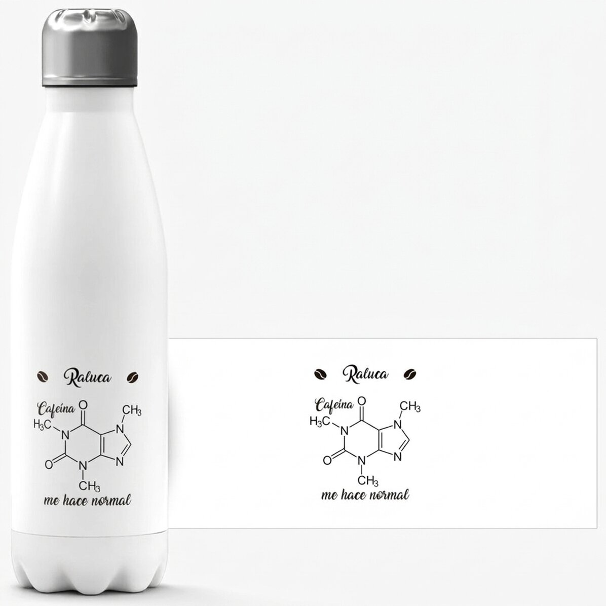 Termo con base blanca personalizado con nombre - Chemistry