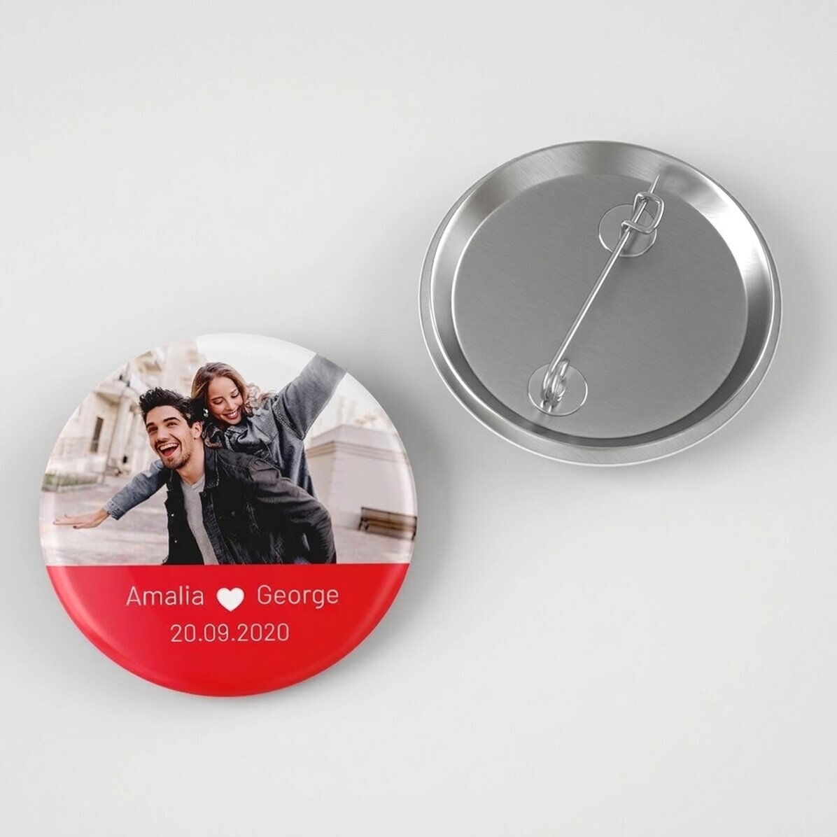 Chapa personalizada con foto y texto - Love