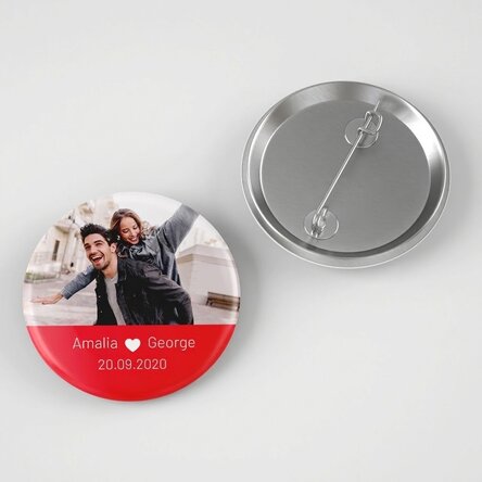 Chapa personalizada con foto y texto - Love