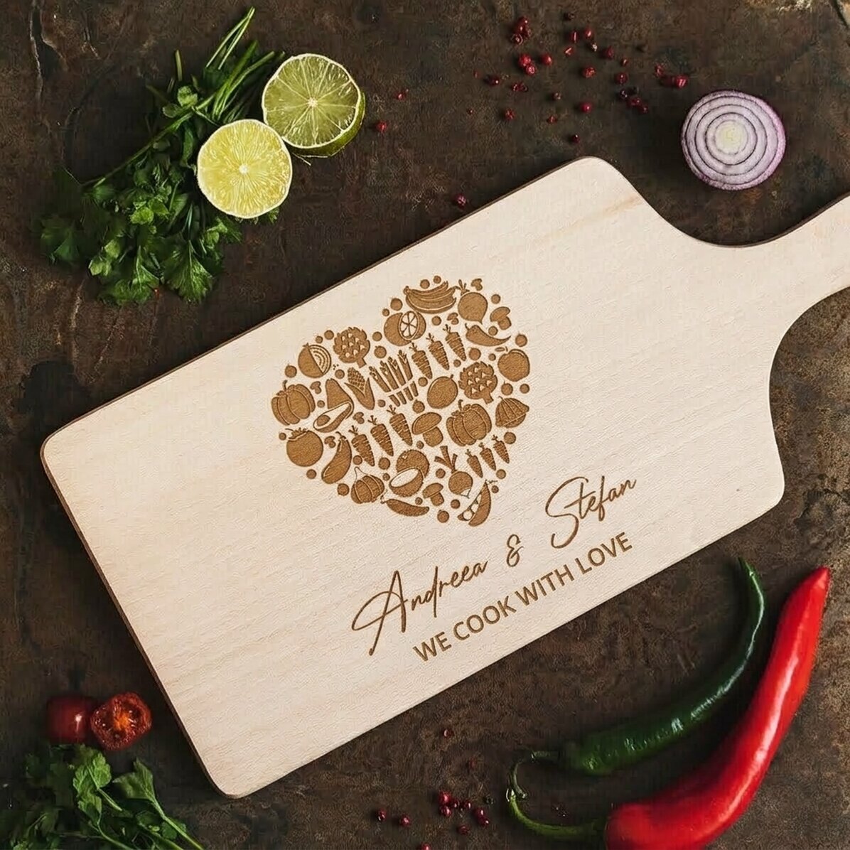 Tabla de cortar personalizada - Love food