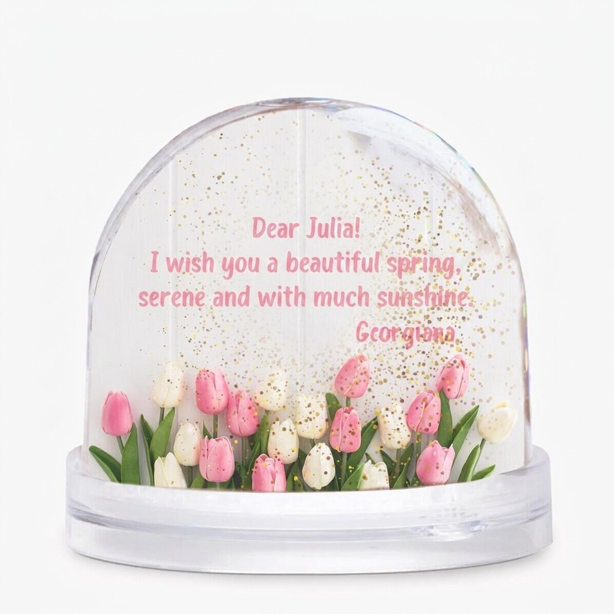 Globo de escritorio personalizado con foto y texto: ¡Una primavera maravillosa!
