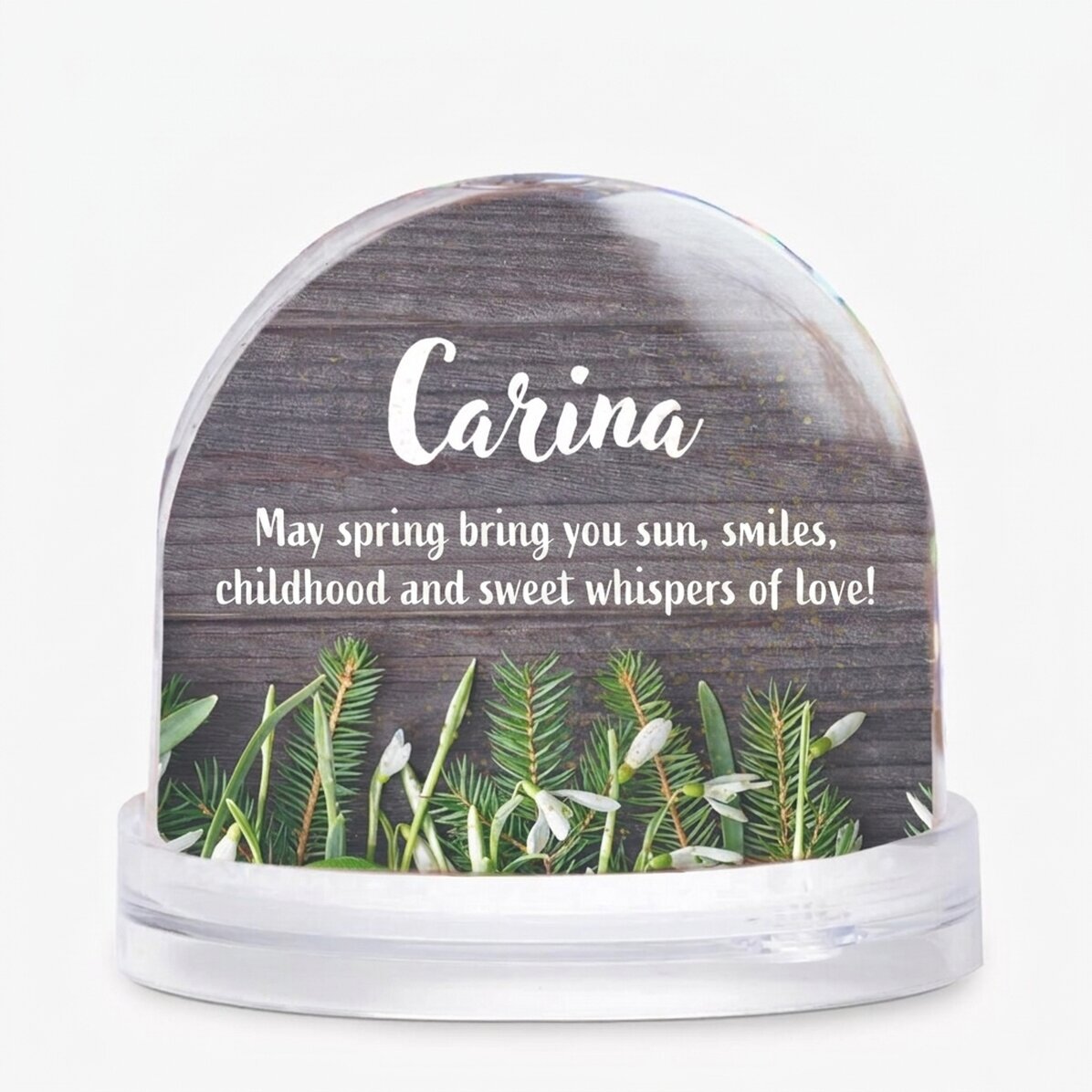 Globo de escritorio personalizado con foto y texto - Susurros de amor