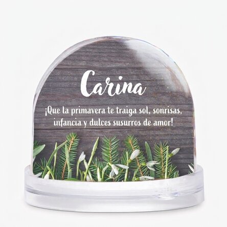 Globo de escritorio personalizado con foto y texto - Susurros de amor