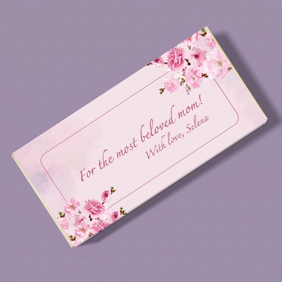 Chocolate personalizado con texto - Cherry Blossom