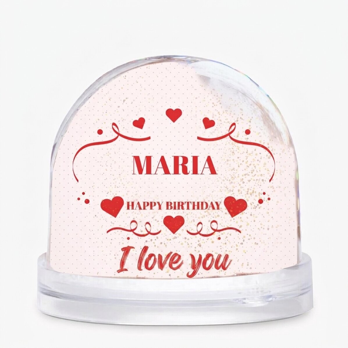Globo de escritorio personalizado con foto y texto - La fiesta del amor
