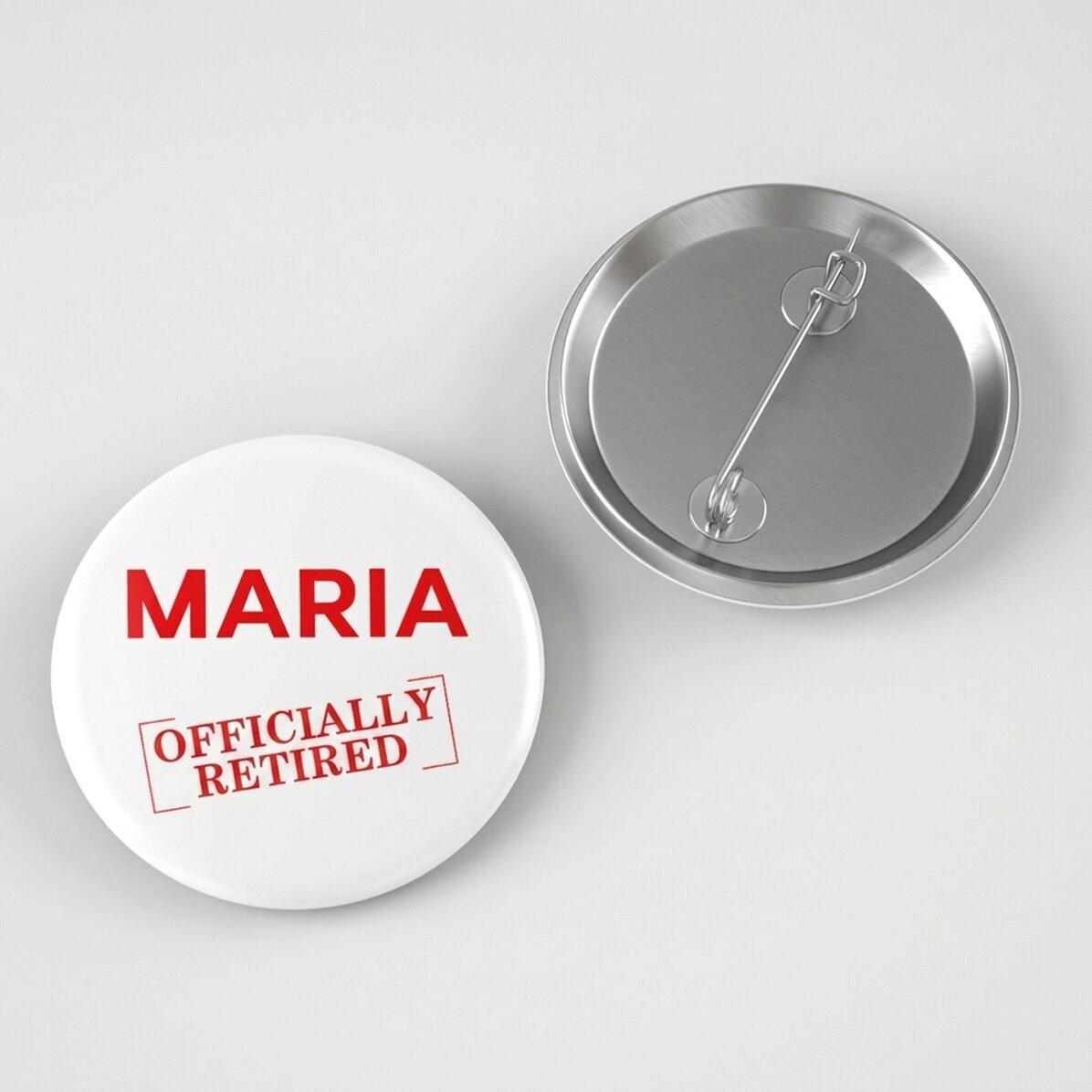 Insignia personalizada con nombre - Funcionario jubilado