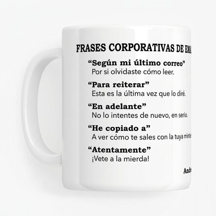 Taza personalizada con texto - Correo electrónico corporativo