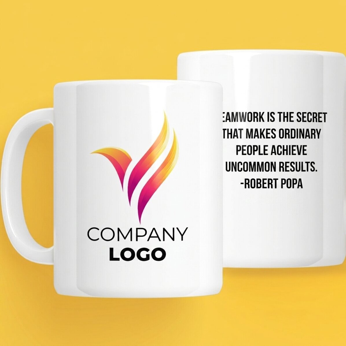 Taza personalizada con logotipo y texto