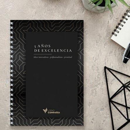 Cuaderno personalizado con texto - Aniversario de la marca