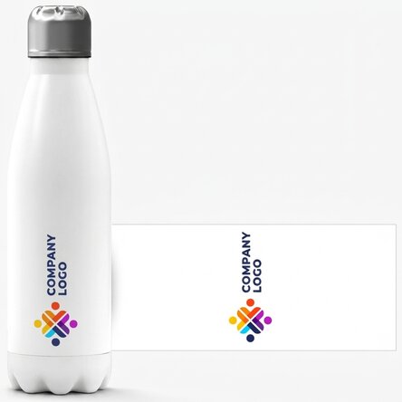 Termo con base blanca personalizado con logotipo