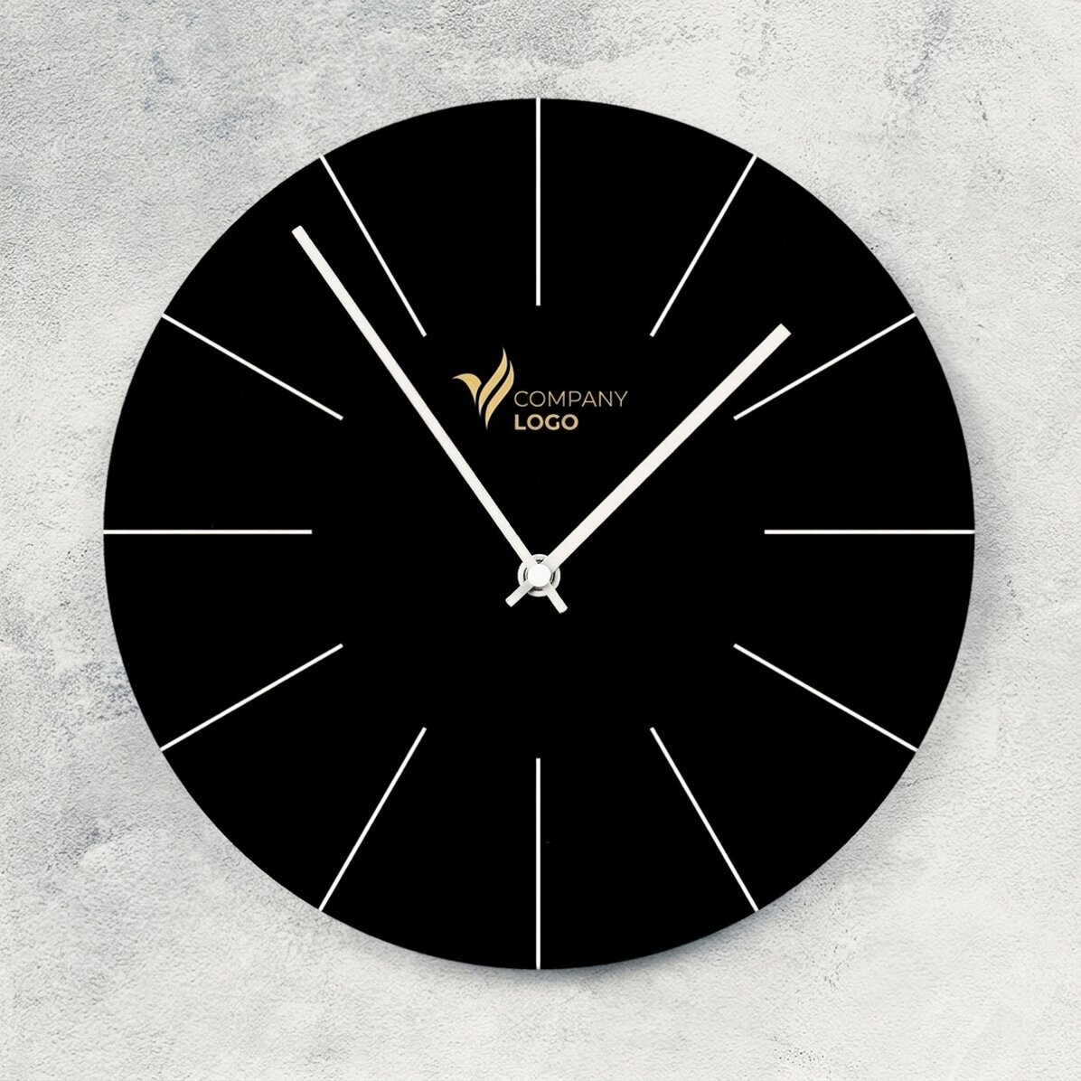 Reloj personalizado con logotipo - Negro