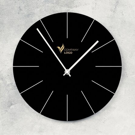 Reloj personalizado con logotipo - Negro