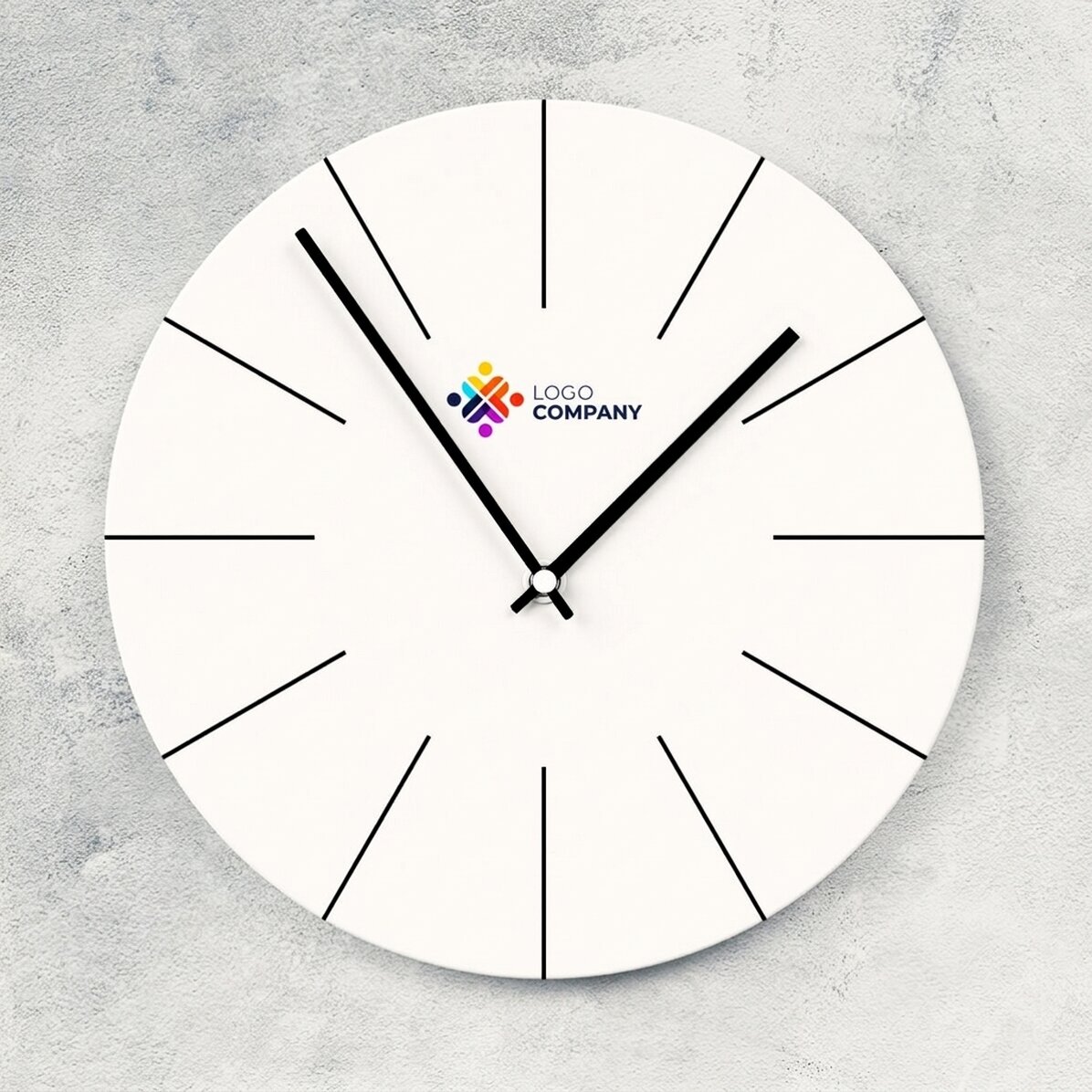 Reloj personalizado con logotipo - Blanco