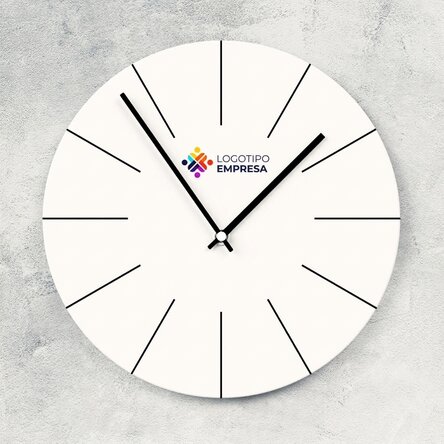 Reloj personalizado con logotipo - Blanco