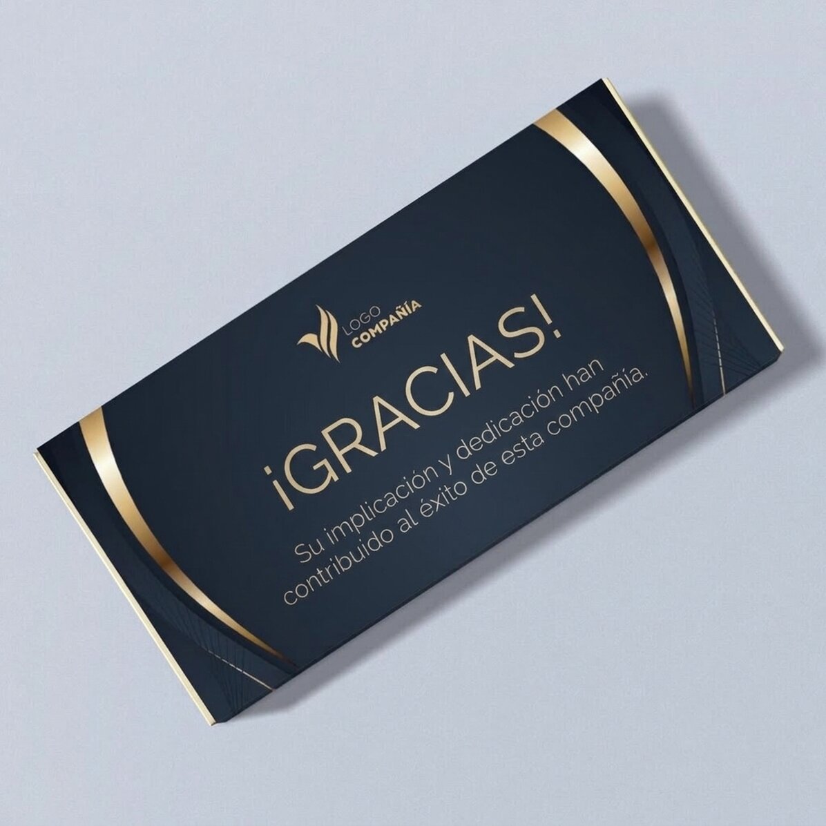Chocolate personalizado con logotipo y texto - Tarjetas de felicitación