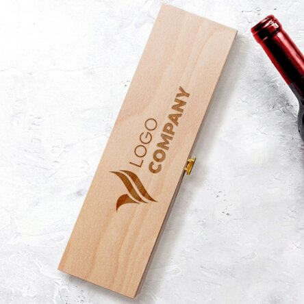 Caja de vino personalizada con logotipo