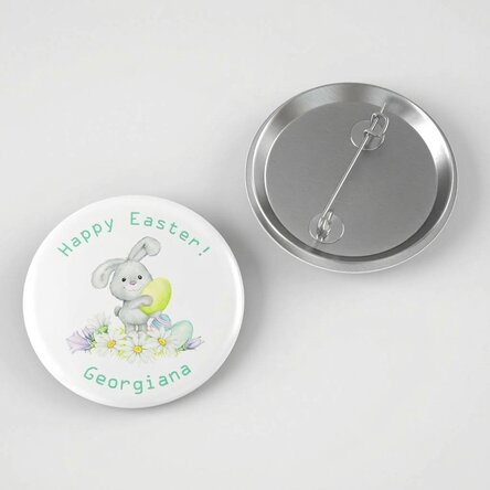 Personalised badge with text - Happy Easter!
